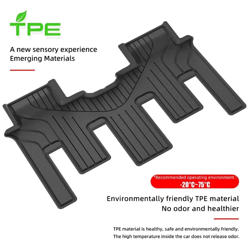 tapis sol voiture noir rayures horizontales moderne antidérapant waterproof facile nettoyer tpe
