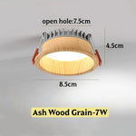 Spot LED grain bois vintage 7W 12W moderne rétro clips aluminium