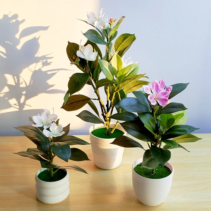 plantes artificielles fleurs roses blanches modernes decoration intérieure anniversaire mariage baby shower