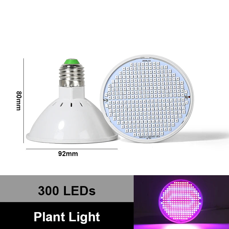 ampoule led croissance plante blanche violette rouge bleu e27 moderne 92x80mm
