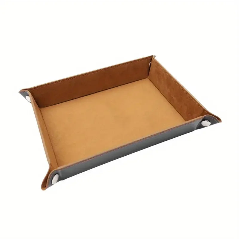 plateau rangement pliable velours doux clips métalliques moderne rouge noir vert orange bleu