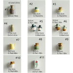 aimants réfrigérateur vases miniatures motifs floraux couleurs variées vintage minimaliste