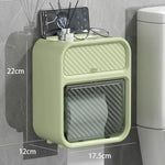 distributeur papier toilette moderne minimaliste adhésif blanc vert grille rétro