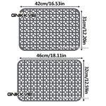 tapis protection silicone moderne gris perforations antidérapant cuisine vaisselle fond évier résistance chaleur