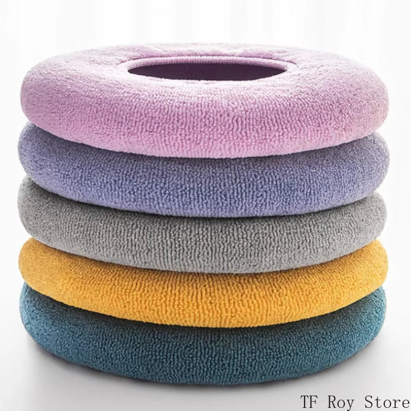 couvre siege toilette gris rose bleu violet jaune vert doux chaud adhésif lavable respectueux