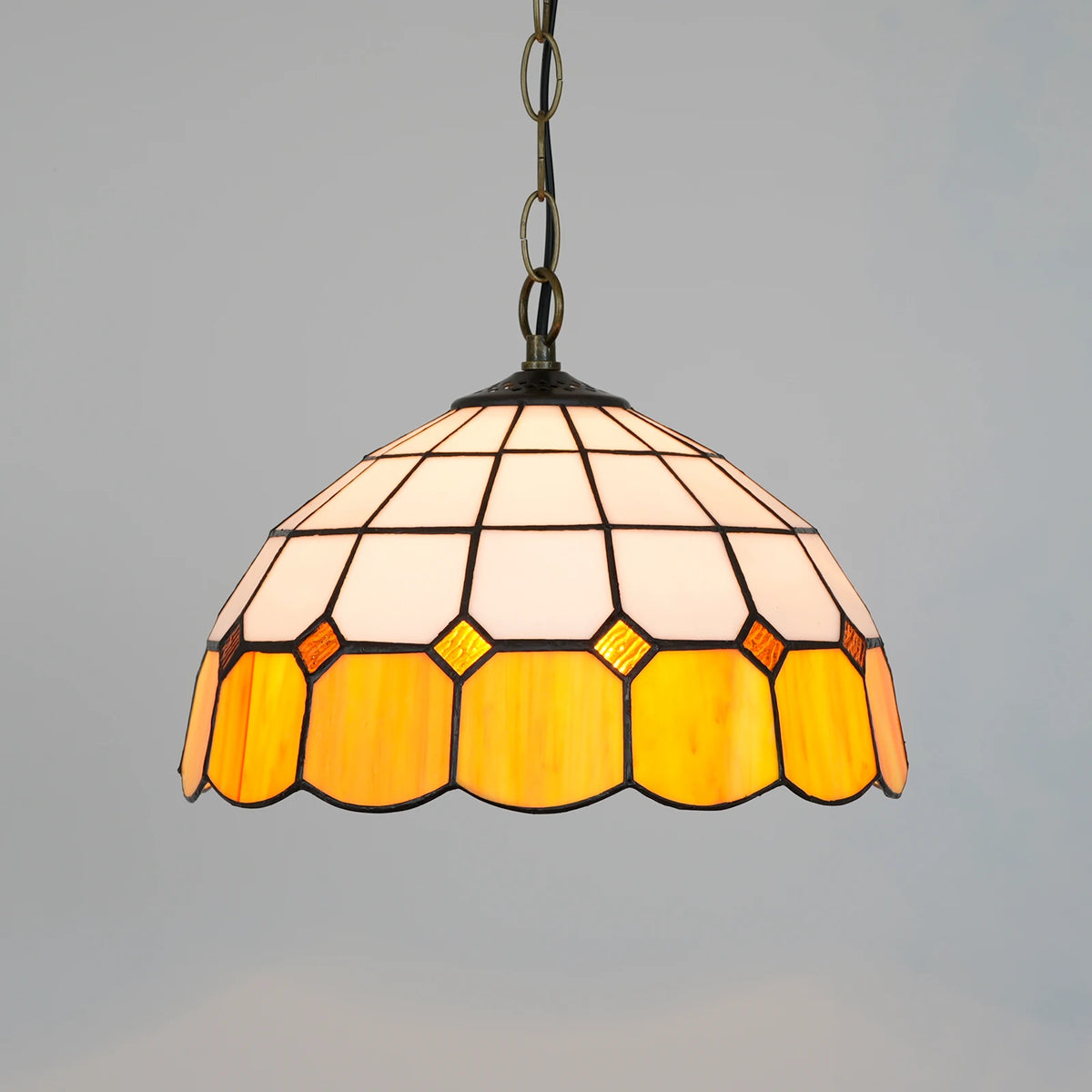 Lampe suspendue Art Nouveau verre coloré floral chambre cuisine restaurant