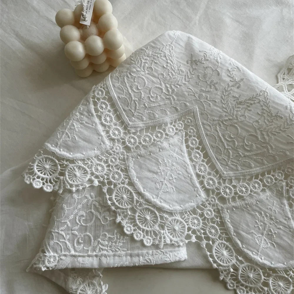 nappe blanche brodée coton mariage halloween gratitude classique extérieur banquethôtel table