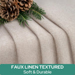 rideau porte français lin texturé solide beige clair taupe opacité variable latéraleintérieur branches pins