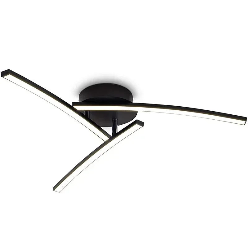 lampe moderne aluminium noir blanc flux lumineux élevé incurvé led contemporain