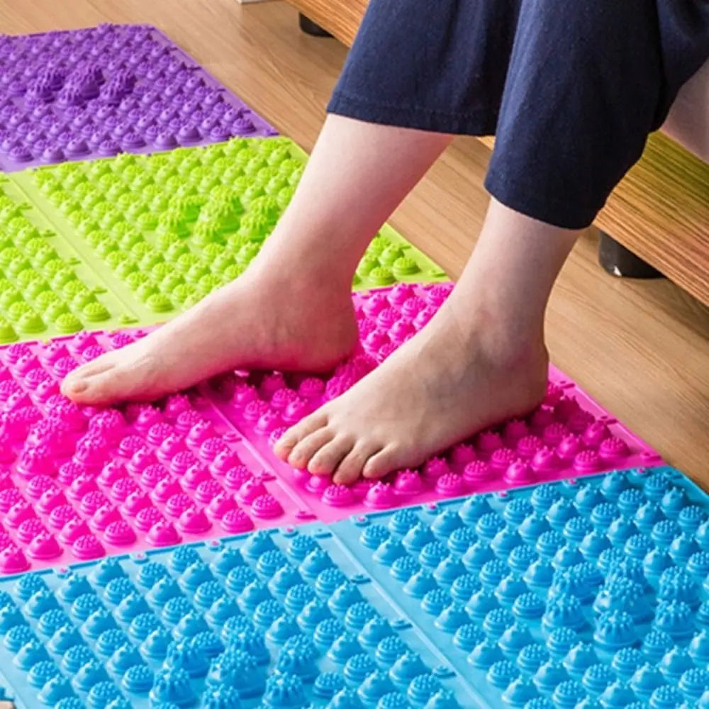 tapis massage points concaves violet vert rose bleu moderne opacité yoga circulation sanguine