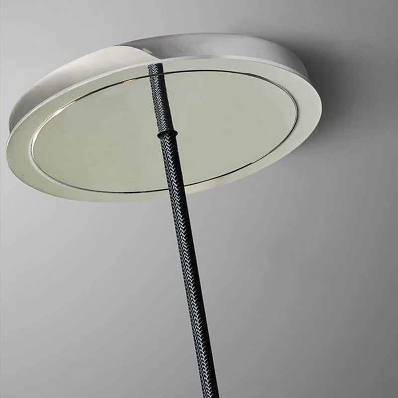 luminaire suspendu moderne minimaliste noir gris verre transparent chambre salon