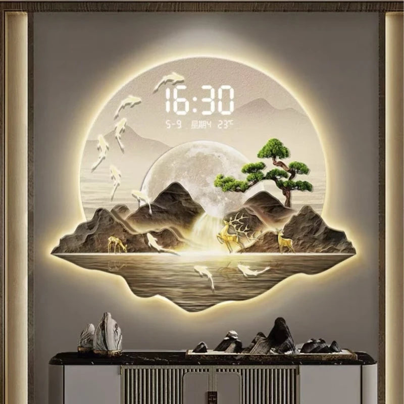 Comparaison des tailles disponibles pour l'horloge murale multifonction