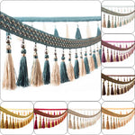 ruban pompons dorées bleu beige marron rose vert classique élégant écologique polyester