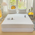 drap plat coton lavé uni moderne lit double grande taille confort doux maison