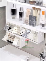 boîtes rangement transparentes blancs moderne coton tiges maquillage pochettes pinceaux ustensiles cuisine imperméables abs