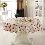 nappe table fleurs classique or blanc rouge verte imperméable pvc dorés 152cm 180cm