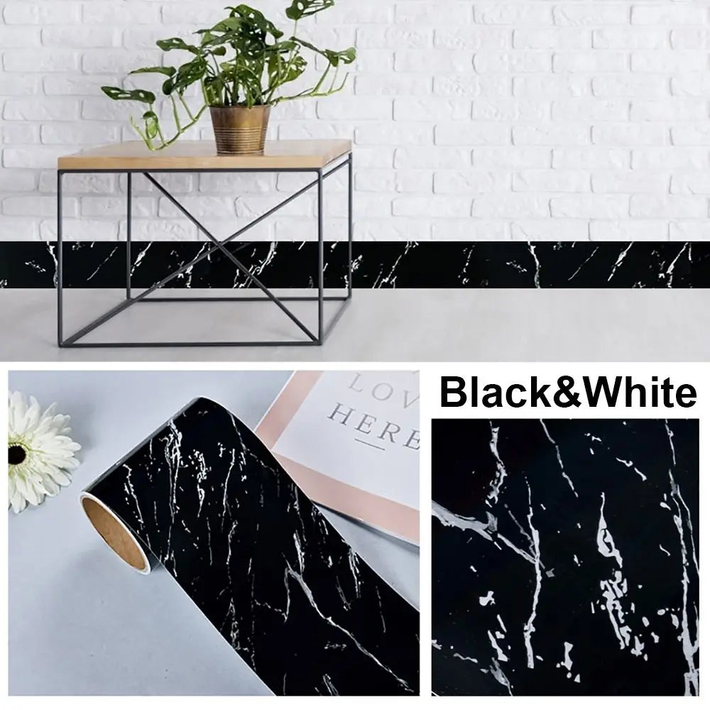 ruban adhésif décoratif marbre moderne adhésif vinyle pvc noir blanc gris or rose bleu
