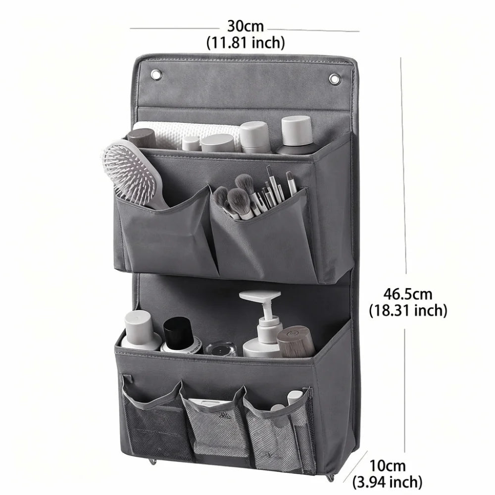 sac rangement mural noir gris clips modernes brosse flacon lotion crème