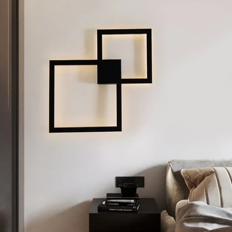 Détail de l'applique murale LED avec abat-jour en acrylique