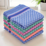 serviettes cuisine rose bleu vert orange carreaux rayures haute qualité douces opaques classic
