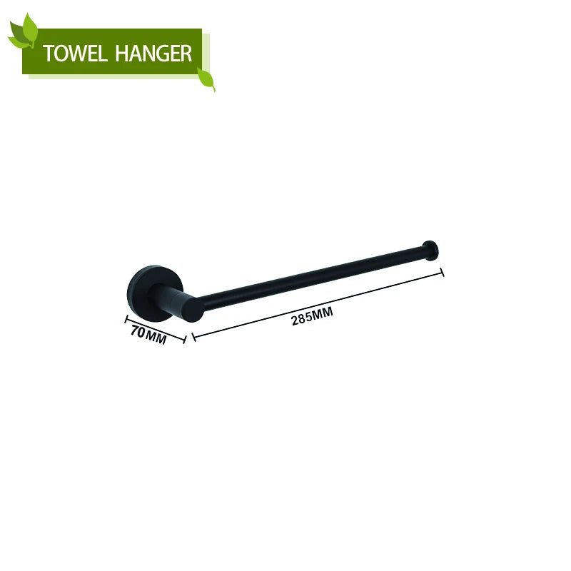 accessoires salle bain porte serviettes noir mat moderne barre serviettes porte savon hygiénique crochets