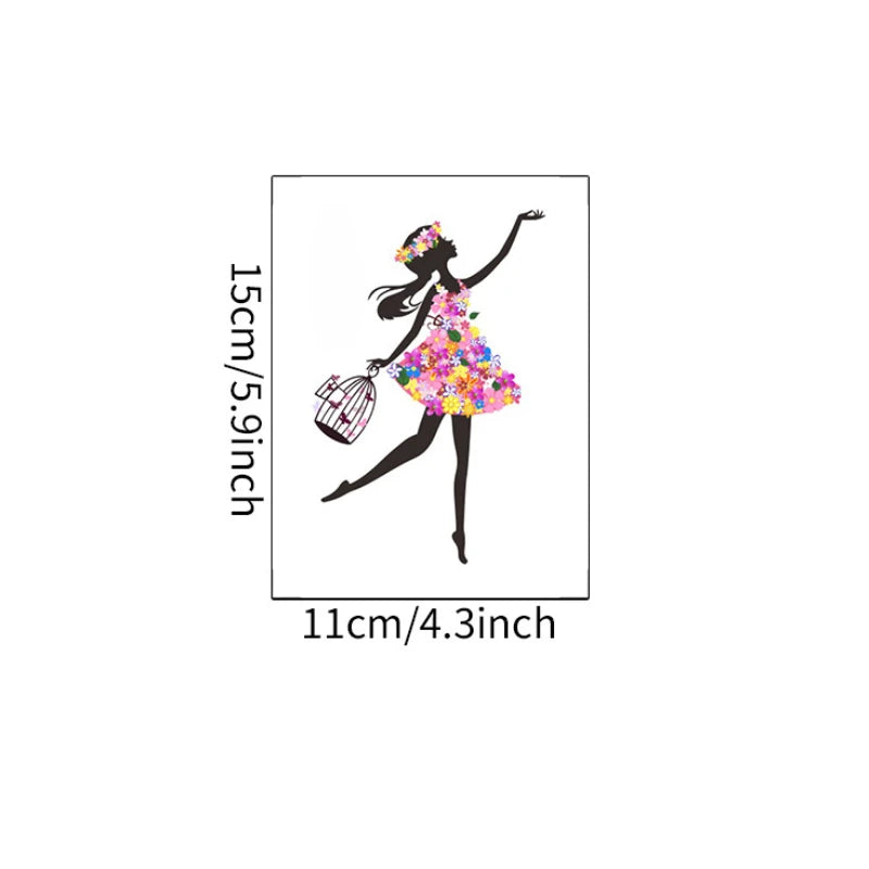 autocollants murals papillons colorés silhouette féerique chambre salon décoration murale stickers animés pvc