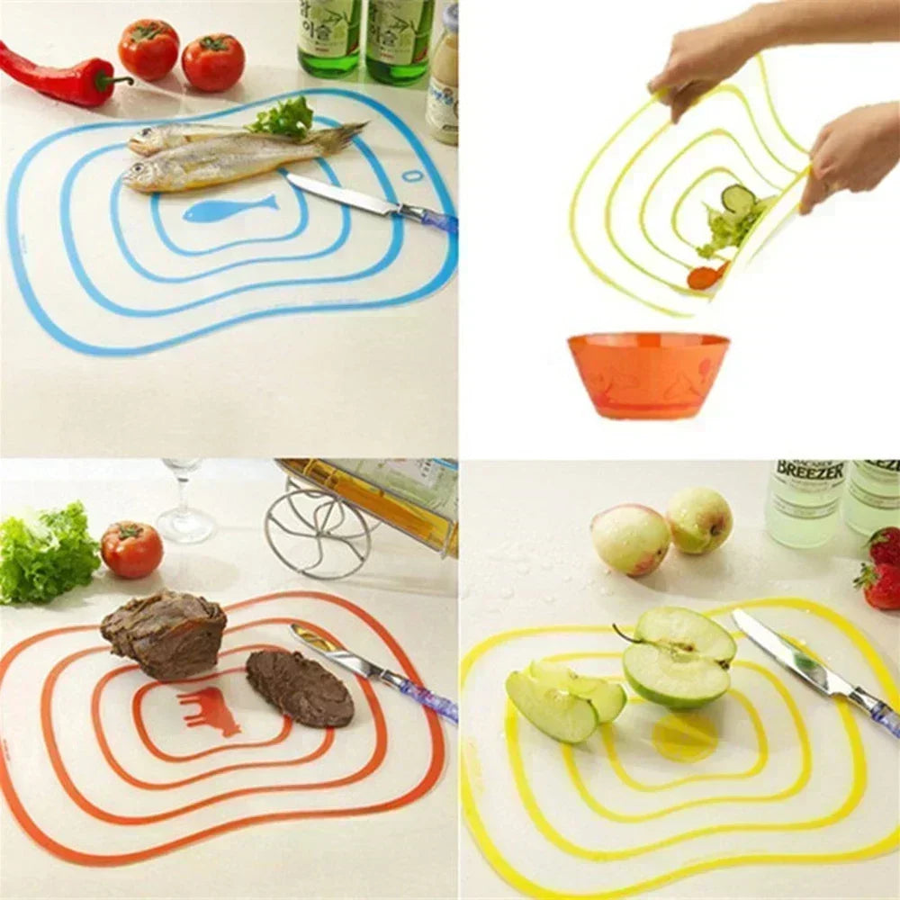 tapis cuisine flexible moderne bleu vert orange rayures concentriques respectueux environnement pratique