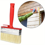 pinceau peinture rouge moderne poils naturels manche pvc clips latéraux décoration mur porte sol