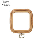 Cadre broderie bois marron texture naturelle classique boucle métallique hexagonal octogonal rectangle square
