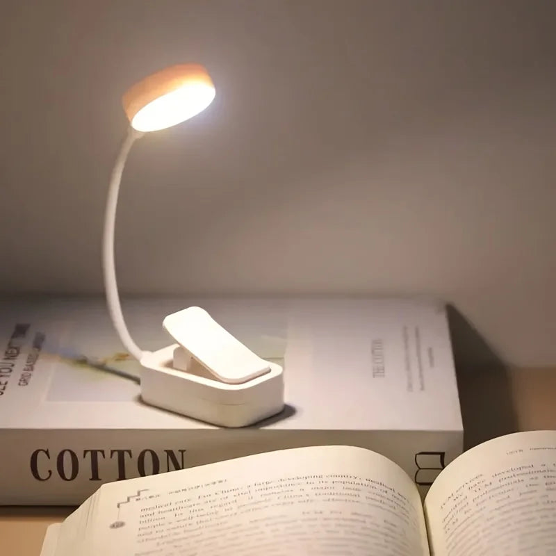 lampe lecture portable pince blanc rechargeable batterie sans fil minimaliste uplight chambre table