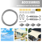 kit fixation voiles argenté 15m câble tourbuckles snap hooks outil jardin industriel