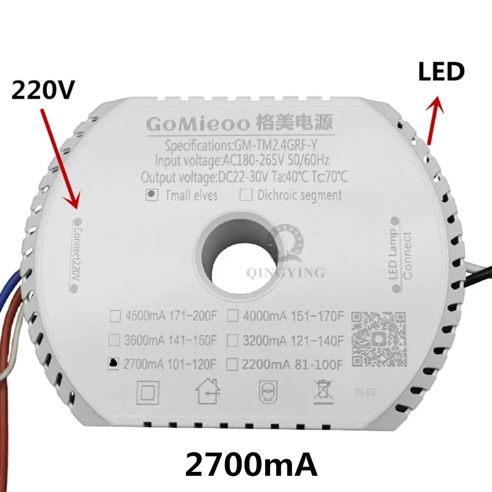 pilote led tension constante 24v 30v 240v ac blanc moderne driver perforations suspension led