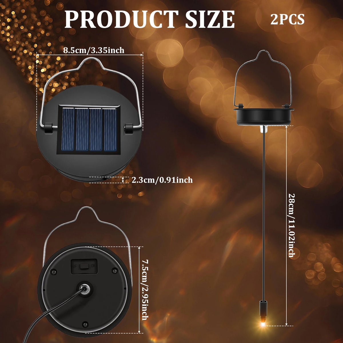 remplacement sommet lanterne solaire panneau solaire texturé moderne noir argentéextérieur led