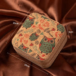 boîte bijoux vintage portable motifs floraux couleurs multiples rangement colliers boucles d'oreilles bracelets