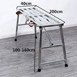 table pliante argentée structure métallique moderne poignées anti dérapante pliante portative