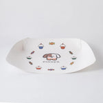 tapis nourriture animaux moderne élégant clips carreaux rayures blanc beige rose vert bleu violet