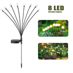 décoration extérieure jardin guirlande lumineuse solaire led feux foyers contemporaine