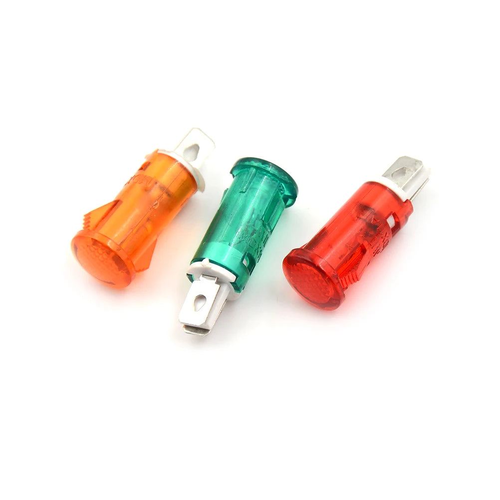 interrupteurs couleur orange vert rouge transparent modernes fixations lumière signalisation