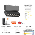 luminaire led rail magnétique noir moderne système éclairage intelligent intérieur ultra mince
