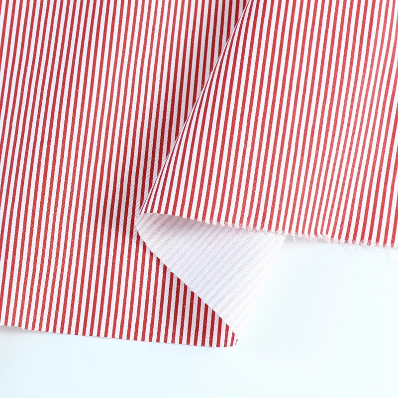 tissu coton rayures fines rose bleu vert moderne 100% biodegradable 160cm largeur bricolage popeline