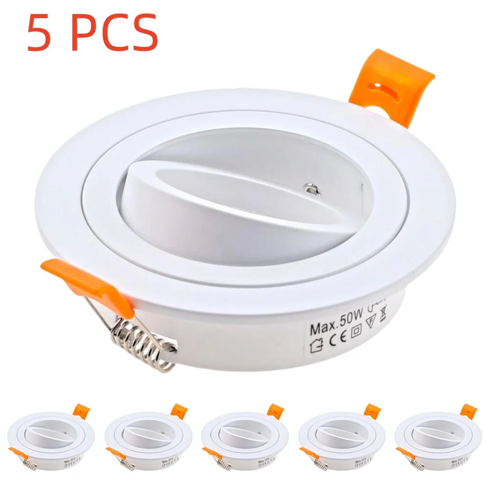 spots led argenté orange modernes réglables intérieurs clips orange max50w sécurité