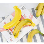 boîte rangement porte banane clips moderne imprimé bananes couleurs vert jaune rose
