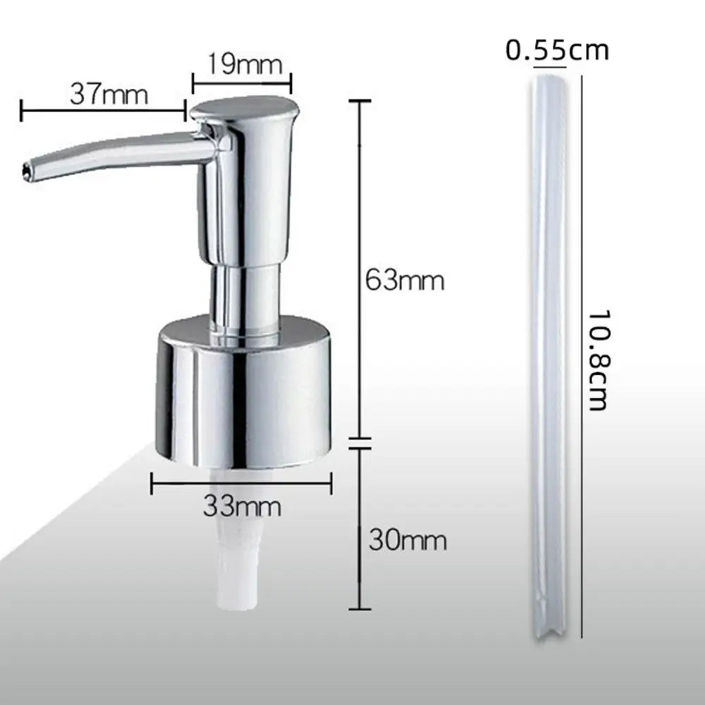 distributeur savon liquide moderne or argent rondelles transparent blanc