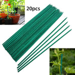 supports plante bambou vert lisse 40cm jardinage utilitaire insertion sol