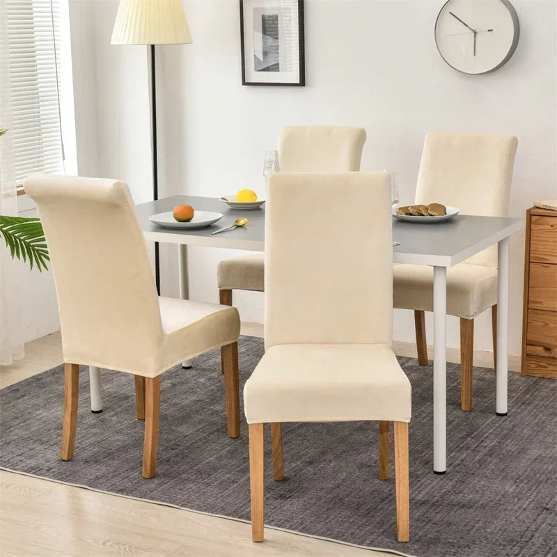 housse chaise velours bleu marine gris moderne adhésif polyester élasthanne 35 48cm
