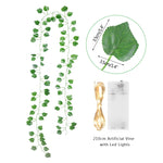 guirlande lumineuse feuilles vertes led blanc extérieur moderne décoration mariage chambre festive