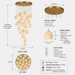 suspension lumineuse moderne marbre beige cuivre salon salle manger cuisine
