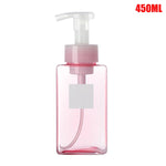 flacon savon liquide 450ml vert foncé contemporain pompe rechargeable bouteille salle bain mousse blanche