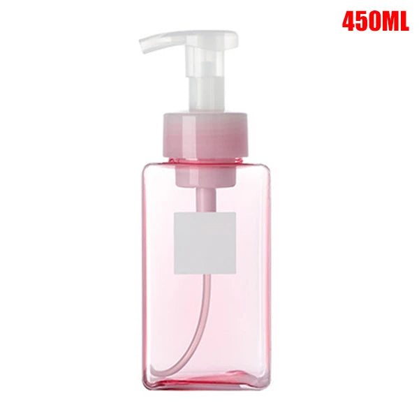 flacon savon liquide 450ml vert foncé contemporain pompe rechargeable bouteille salle bain mousse blanche