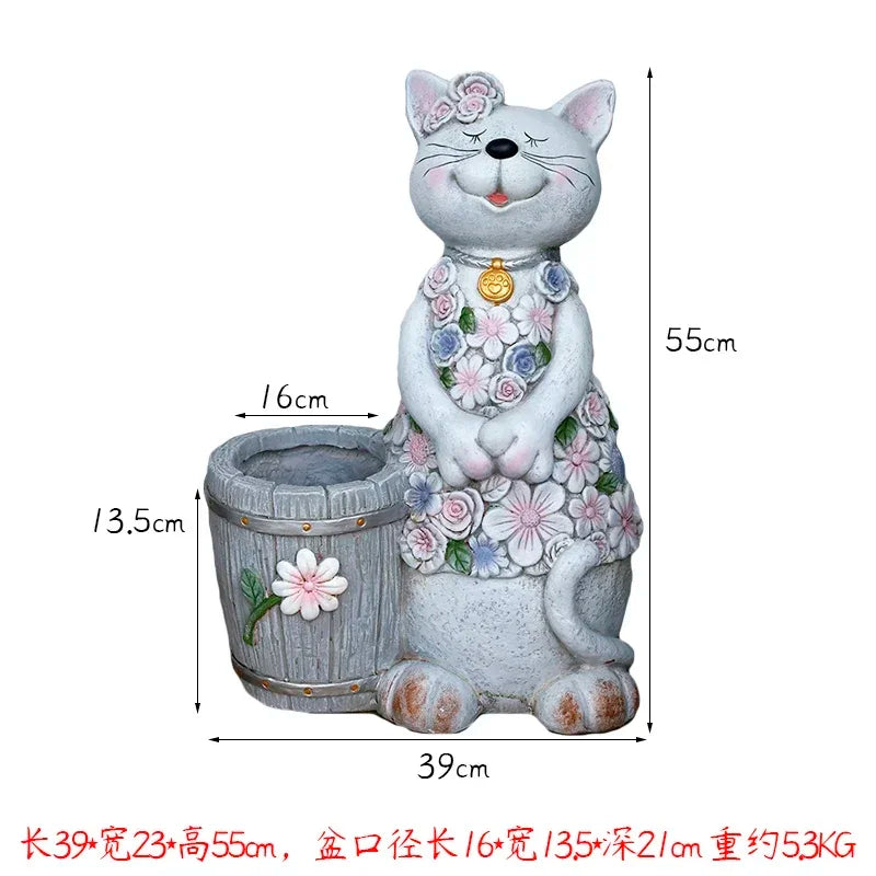 pots fleurs résine moderne figurines lapins motifs tissus carottes noeuds papillons mignons
